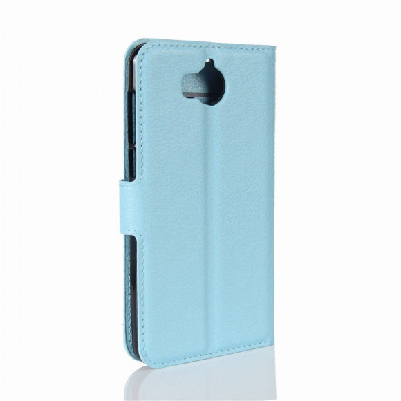 Чехол с визитницей для Huawei Y5 2017 / Y6 2017 (голубой)