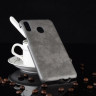 Кожаная накладка-чехол Litchi Texture для Samsung Galaxy M20 (серый)