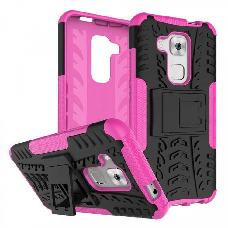 Чехол Hybrid Armor для Huawei Nova Plus (черный + розовый)