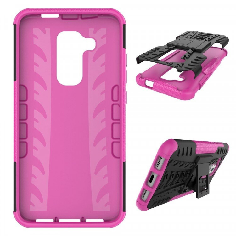 Чехол Hybrid Armor для Huawei Nova Plus (черный + розовый)