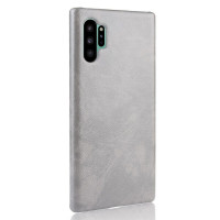 Кожаная накладка-чехол для Samsung Galaxy Note 10+ (Plus) (серый)