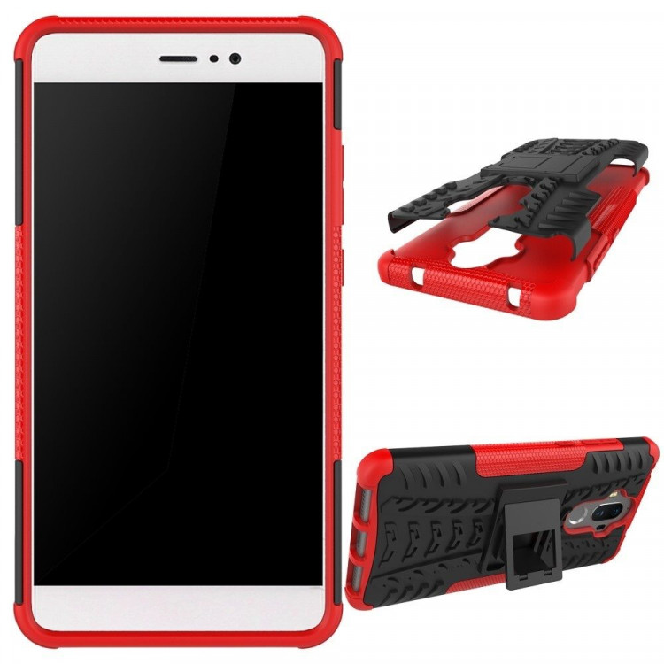 Чехол Hybrid Armor для Huawei Mate 9 (черный + красный)