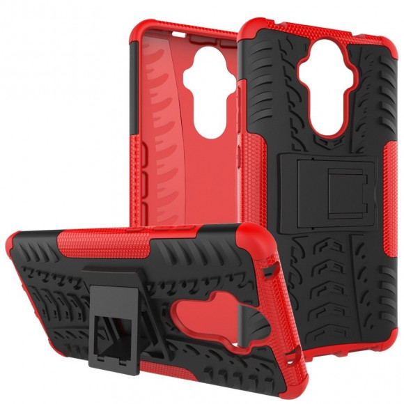 Чехол Hybrid Armor для Huawei Mate 9 (черный + красный)