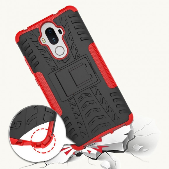 Чехол Hybrid Armor для Huawei Mate 9 (черный + красный)