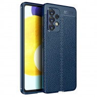 Чехол-накладка Litchi Grain для Samsung Galaxy A53 5G (темно-синий)