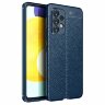 Чехол-накладка Litchi Grain для Samsung Galaxy A53 5G (темно-синий)