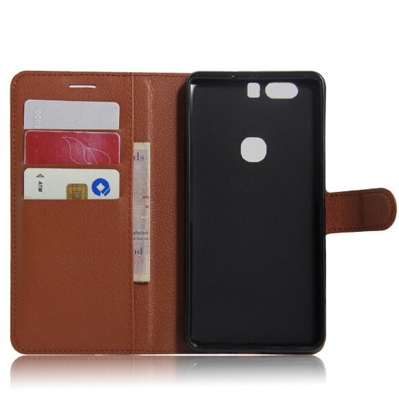 Чехол с визитницей для Huawei Honor V8 (коричневый) Чехол с визитницей для Huawei Honor V8 (коричневый)