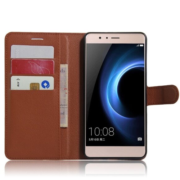 Чехол с визитницей для Huawei Honor V8 (коричневый) Чехол с визитницей для Huawei Honor V8 (коричневый)