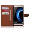 Чехол с визитницей для Huawei Honor V8 (коричневый)