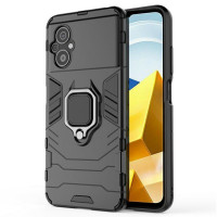 Чехол Armor Ring Holder для Xiaomi Poco M5 4G (черный)