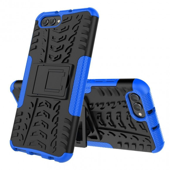 Чехол Hybrid Armor для Huawei Honor V10 / Honor View 10 (черный + голубой) Чехол Hybrid Armor для Huawei Honor V10 / Honor View 10 (черный + голубой)