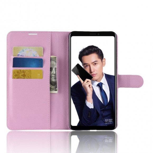Чехол с визитницей для Huawei Honor Note 10 (розовый)