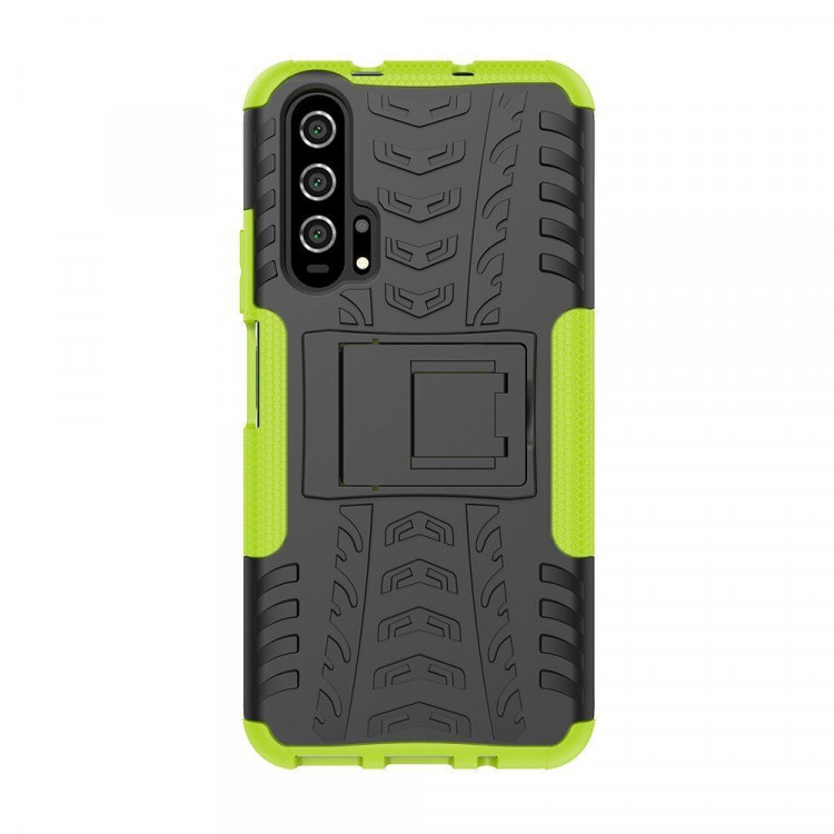 Чехол Hybrid Armor для Huawei nova 5T / Honor 20 Pro / Honor 20 (черный + зеленый)