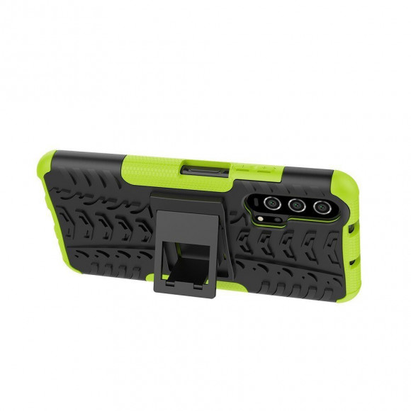 Чехол Hybrid Armor для Huawei nova 5T / Honor 20 Pro / Honor 20 (черный + зеленый)