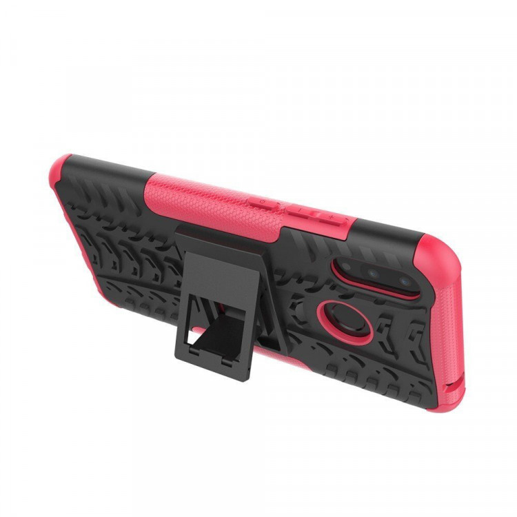 Чехол Hybrid Armor для Huawei Nova 3i / P Smart+ (Plus) (черный + розовый)