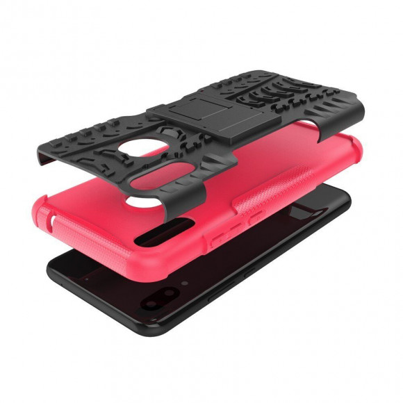Чехол Hybrid Armor для Huawei Nova 3i / P Smart+ (Plus) (черный + розовый) Чехол Hybrid Armor для Huawei Nova 3i / P Smart+ (Plus) (черный + розовый)