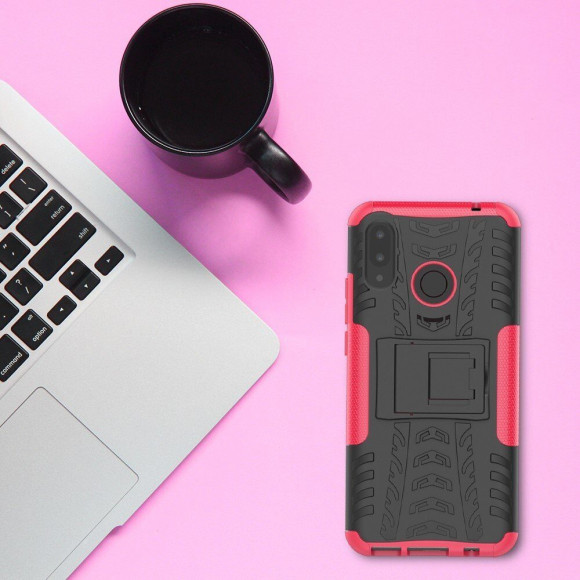 Чехол Hybrid Armor для Huawei Nova 3i / P Smart+ (Plus) (черный + розовый) Чехол Hybrid Armor для Huawei Nova 3i / P Smart+ (Plus) (черный + розовый)
