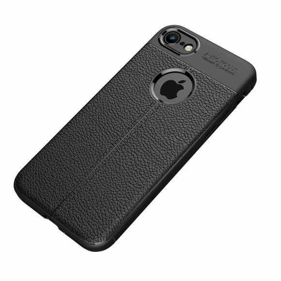 Чехол накладка Litchi Grain для iPhone 8 / iPhone 7 (черный) Чехол накладка Litchi Grain для iPhone 8 / iPhone 7 (черный)