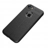 Чехол накладка Litchi Grain для iPhone 8 / iPhone 7 (черный)