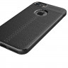 Чехол накладка Litchi Grain для iPhone 8 / iPhone 7 (черный)