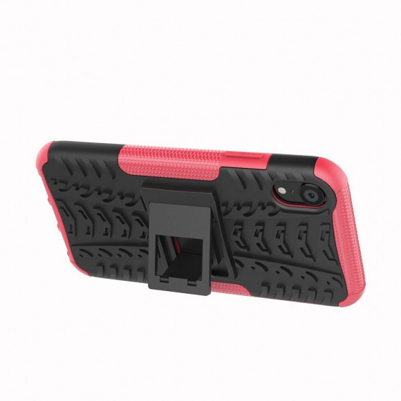 Чехол Hybrid Armor для iPhone XR (черный + розовый) Чехол Hybrid Armor для iPhone XR (черный + розовый)