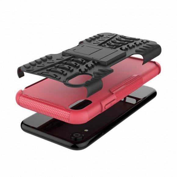 Чехол Hybrid Armor для iPhone XR (черный + розовый) Чехол Hybrid Armor для iPhone XR (черный + розовый)