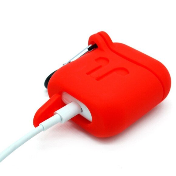 Силиконовый чехол для Apple AirPods (Shock Proof - красный) Силиконовый чехол для Apple AirPods (Shock Proof - красный)