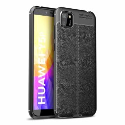 Чехол-накладка Litchi Grain для Huawei Y5p / Honor 9S  (черный)