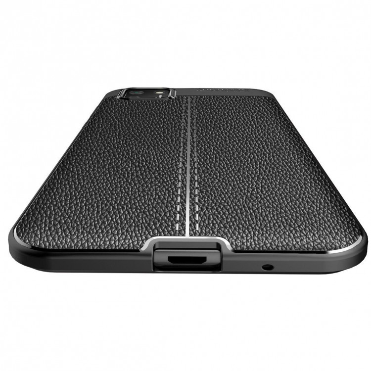 Чехол-накладка Litchi Grain для Huawei Y5p / Honor 9S  (черный)