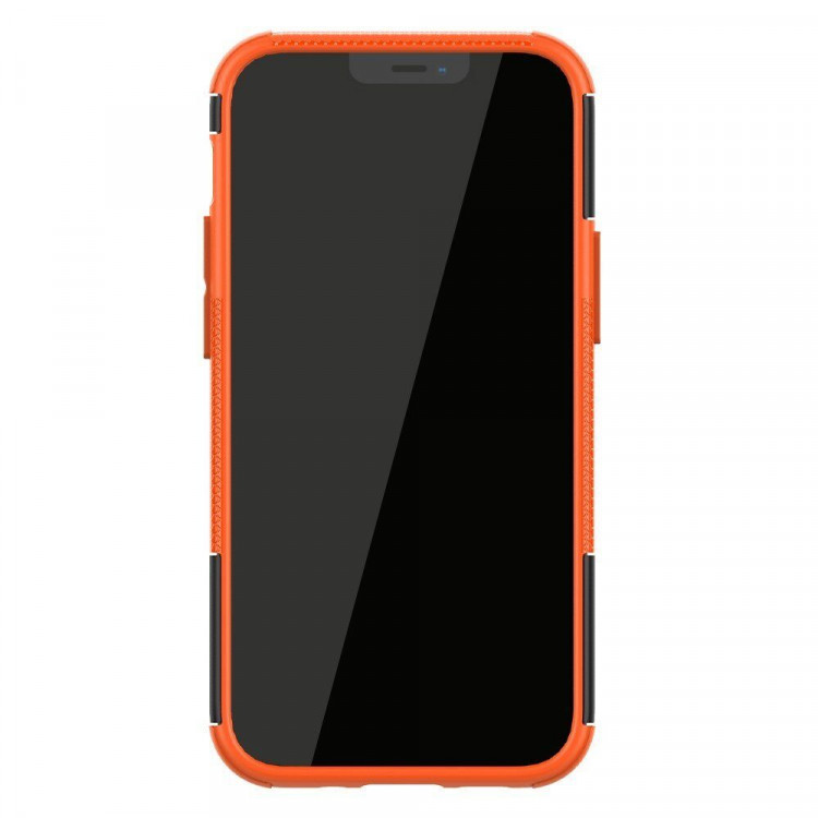 Чехол Hybrid Armor для iPhone 12 mini (черный + оранжевый)