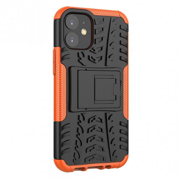 Чехол Hybrid Armor для iPhone 12 mini (черный + оранжевый) Чехол Hybrid Armor для iPhone 12 mini (черный + оранжевый)