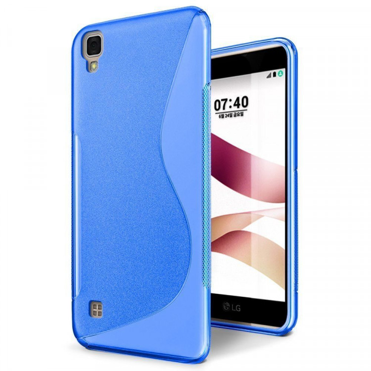 Нескользящий чехол для LG X Style K200DS (голубой)