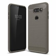 Чехол-накладка Carbon Fibre для LG V30 (серый) Чехол-накладка Carbon Fibre для LG V30 (серый)