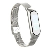Сетчатый браслет с застежкой для Xiaomi Mi Band 5 (серебряный) Сетчатый браслет с застежкой для Xiaomi Mi Band 5 (серебряный)
