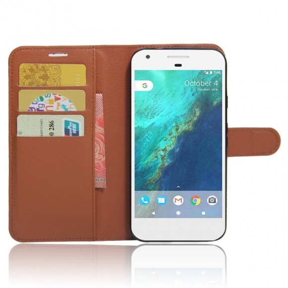Чехол с визитницей для Google Pixel (коричневый) Чехол с визитницей для Google Pixel (коричневый)