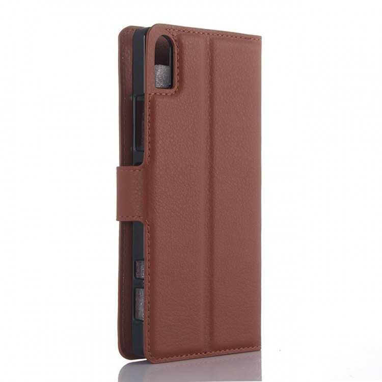 Чехол с визитницей для Lenovo Vibe Shot (коричневый)