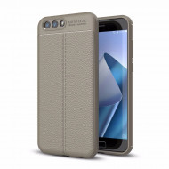 Чехол-накладка Litchi Grain для Asus Zenfone 4 ZE554KL (серый)