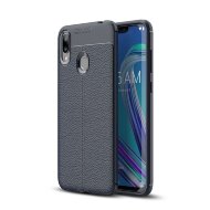 Чехол-накладка Litchi Grain для Asus Zenfone Max (M2) ZB633KL (темно-синий) Чехол-накладка Litchi Grain для Asus Zenfone Max (M2) ZB633KL (темно-синий)