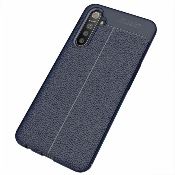 Чехол-накладка Litchi Grain для Oppo K5 / Realme XT / Realme X2 (темно-синий) Чехол-накладка Litchi Grain для Oppo K5 / Realme XT / Realme X2 (темно-синий)
