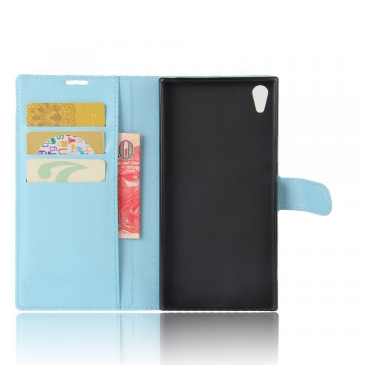 Чехол с визитницей для Sony Xperia XA1 Ultra (голубой)