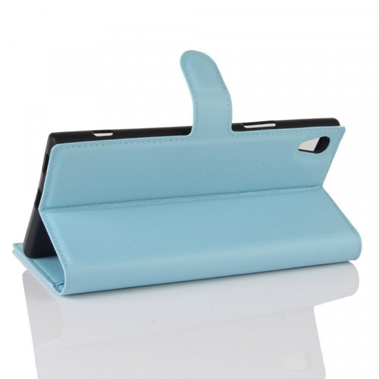 Чехол с визитницей для Sony Xperia XA1 Ultra (голубой)