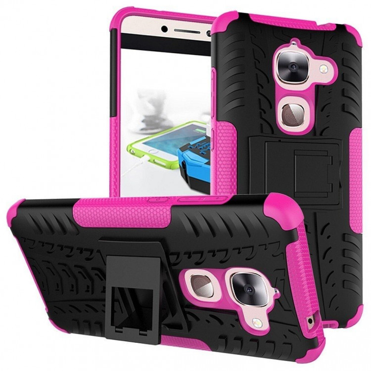 Чехол Hybrid Armor для LeEco Le 2 / LeEco Le 2 PRO (черный + розовый)