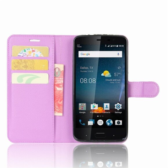 Чехол с визитницей для ZTE Blade V8 Pro (фиолетовый) Чехол с визитницей для ZTE Blade V8 Pro (фиолетовый)