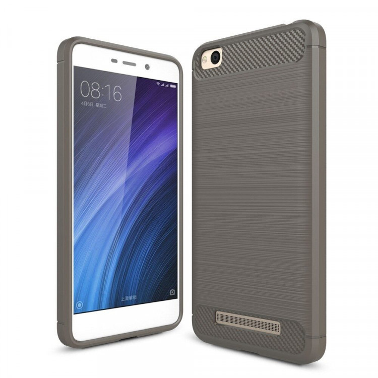 Чехол-накладка Carbon Fibre для Xiaomi Redmi 4A (серый)