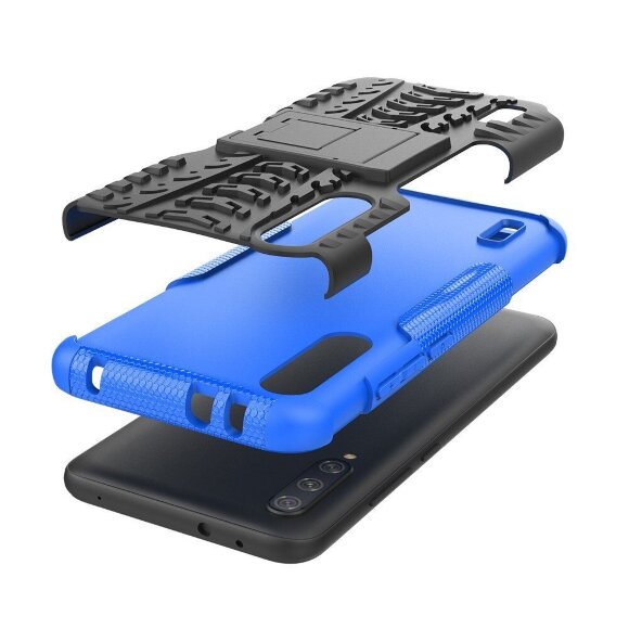 Чехол Hybrid Armor для Xiaomi Mi CC9e / Xiaomi Mi A3 (черный + голубой) Чехол Hybrid Armor для Xiaomi Mi CC9e / Xiaomi Mi A3 (черный + голубой)