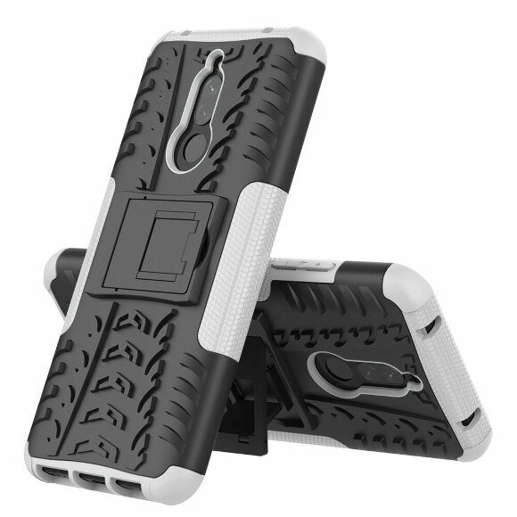Чехол Hybrid Armor для Xiaomi Redmi 8 / Redmi 8A (черный + белый)
