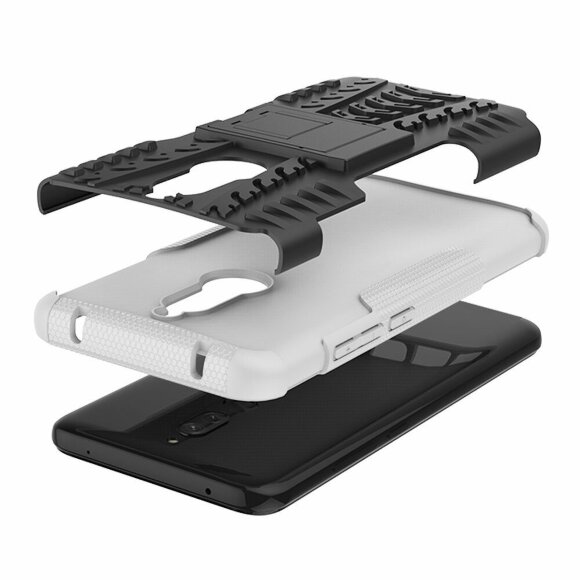 Чехол Hybrid Armor для Xiaomi Redmi 8 / Redmi 8A (черный + белый)