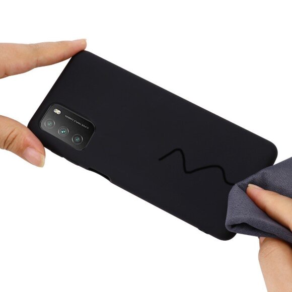 Силиконовый чехол Mobile Shell для Xiaomi Poco M3 (черный)