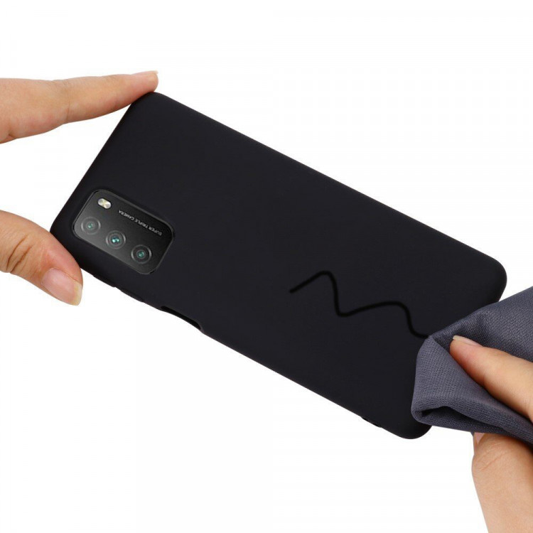 Силиконовый чехол Mobile Shell для Xiaomi Poco M3 (черный)