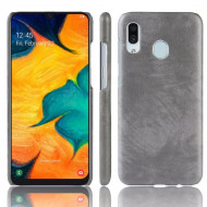 Кожаная накладка-чехол для Samsung Galaxy A20e (серый) Кожаная накладка-чехол для Samsung Galaxy A20e (серый)